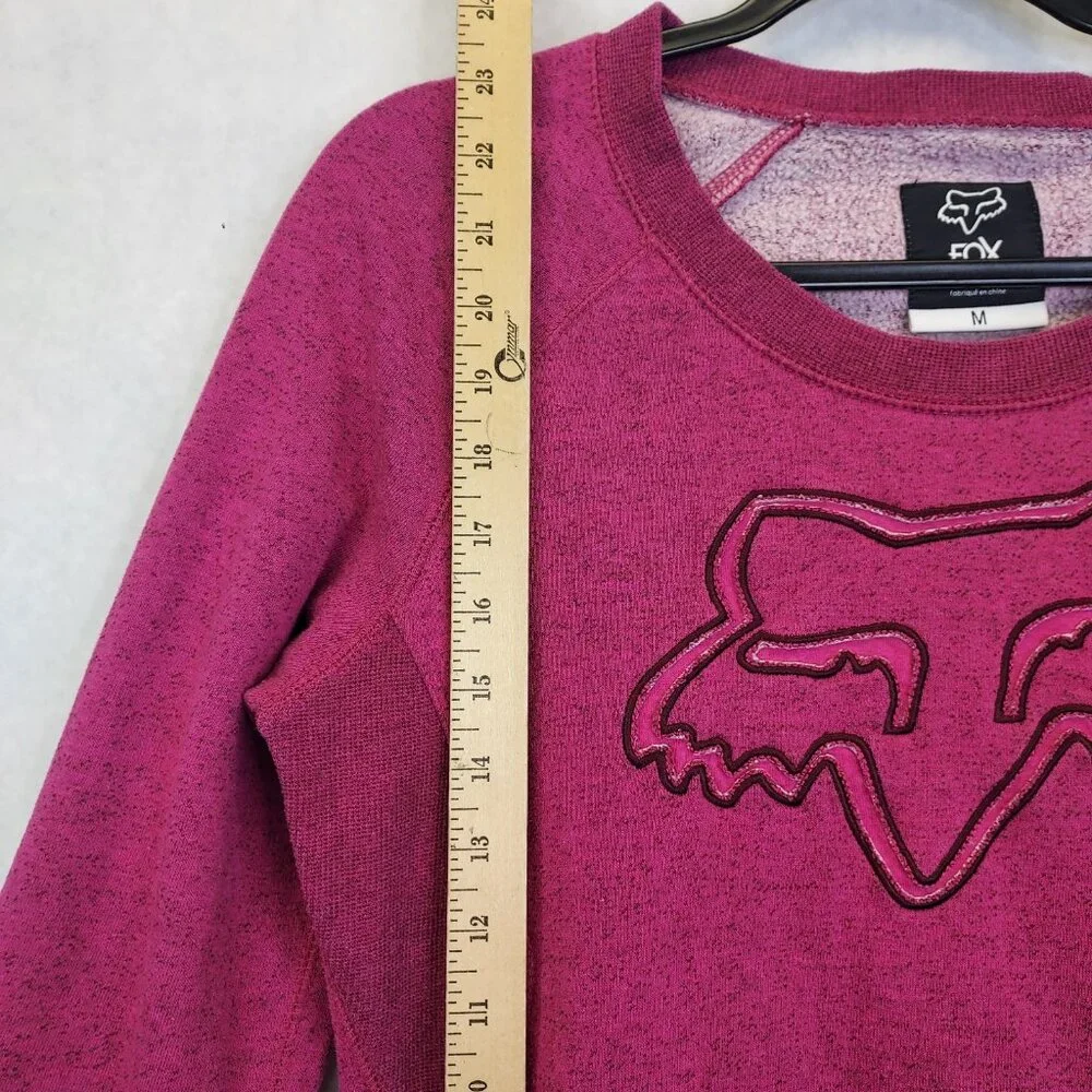Fox Racing Sweatshirt Women M Motocross Logo Hot Pink Fleece Front Pocket Sporty - Picture 11 of 13